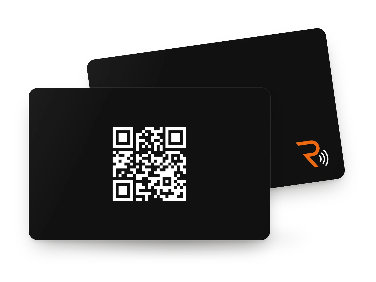 Black RevCard pvc card, angled