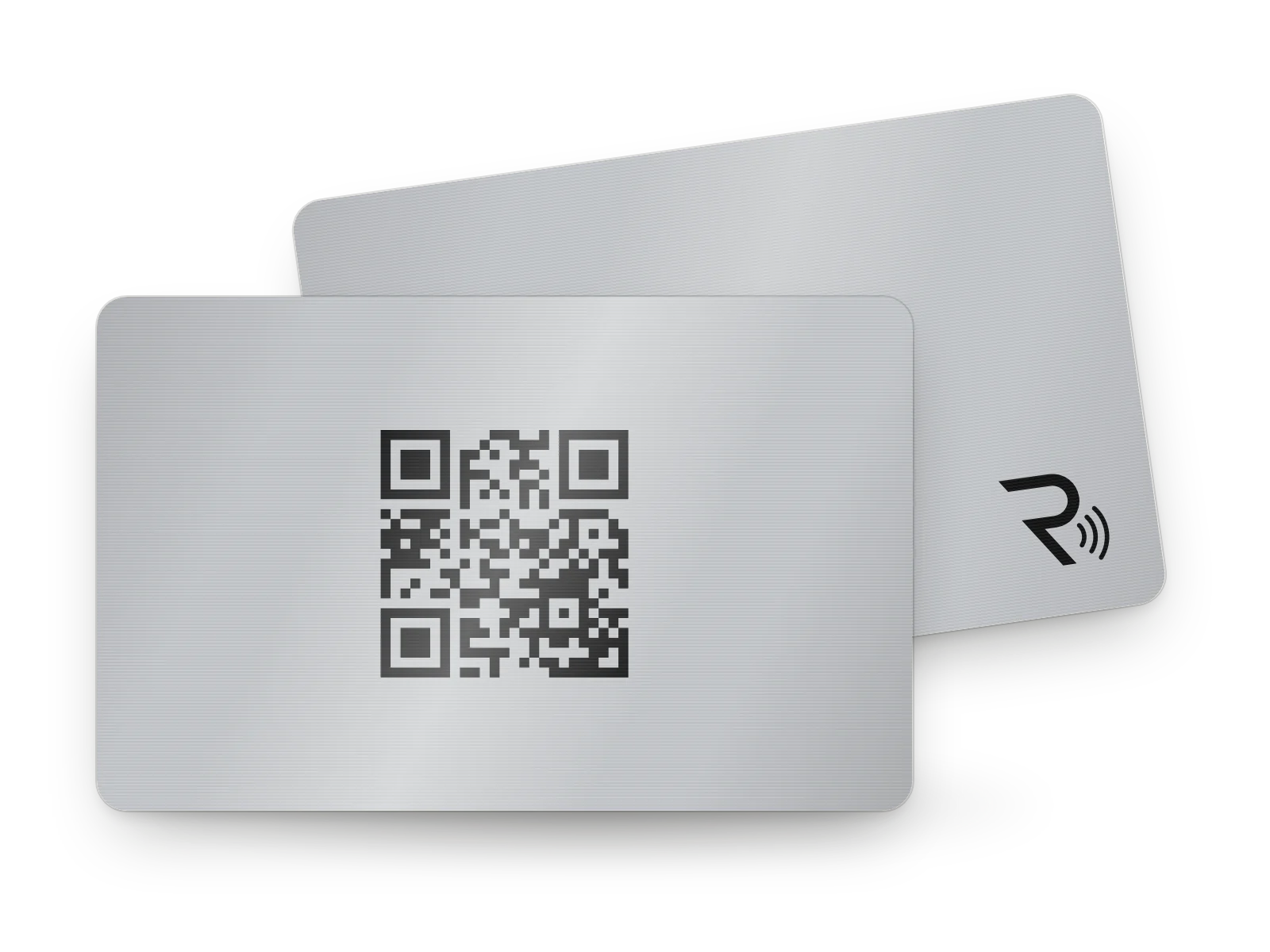 RevCard Metal Card, Silver, angled view