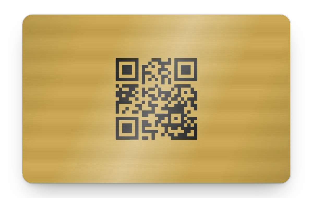 RevCard Metal Card, Gold, front