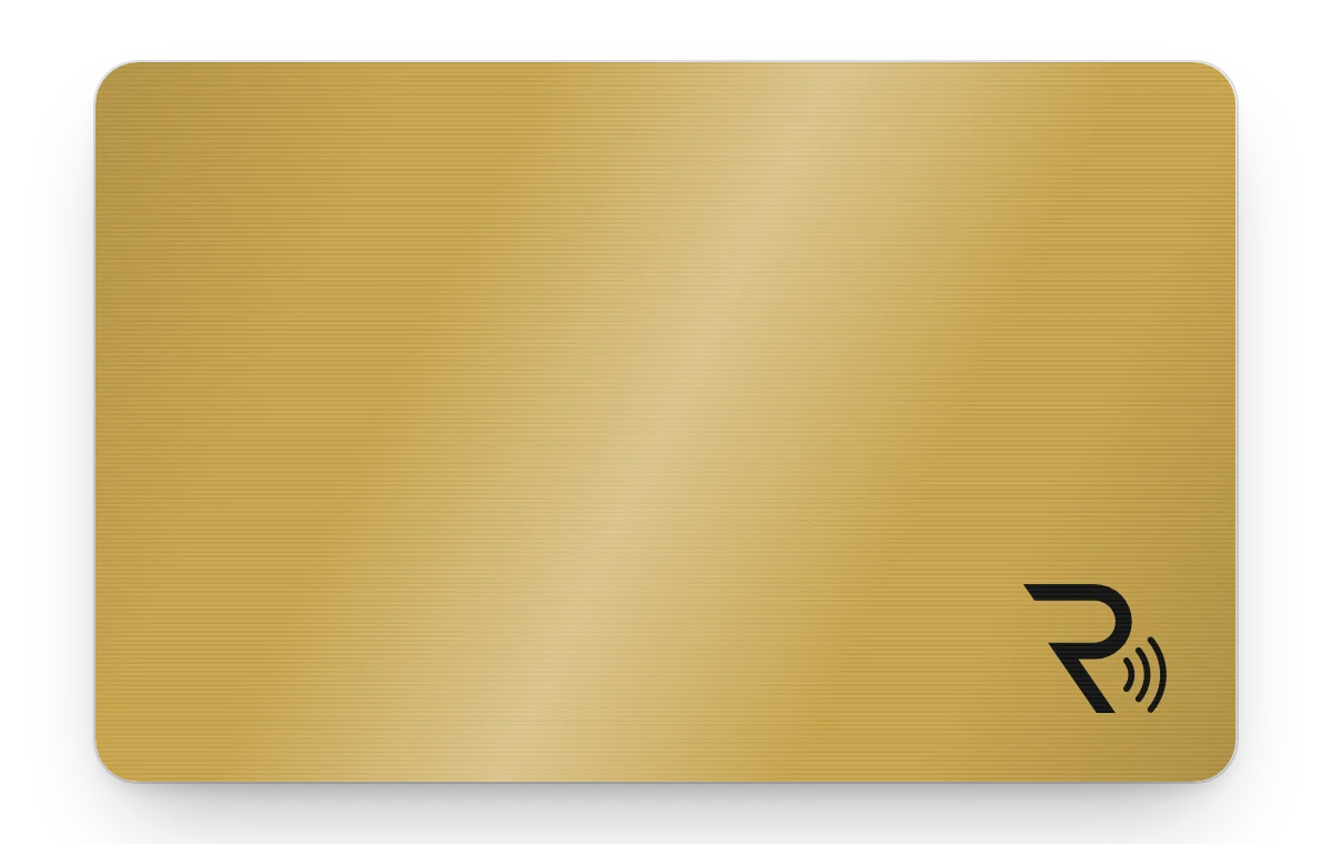 RevCard Metal Card, Gold, back