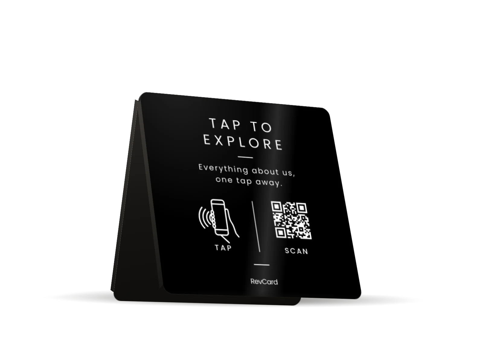 RevCard Mini Stand, Black, angled view